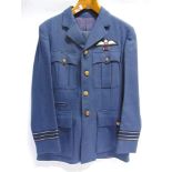 MILITARIA - POST SECOND WORLD WAR R.A.F. UNIFORM comprising a No.2 Dress tunic and trousers, blue