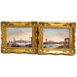 BERNARD PAGE (1928-1988) Shipping scenes Pair of oils on board Each signed lower right 19cm x 24cm