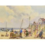 WILL NICKLESS (1902 - 1977) Landing the catch Oil on board Signed and dated '76 lower left 29.5cm