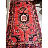 A NORTH EAST PERSIAN KURDIE RUG 248cm x 140cm Condition Report : good colours and condition