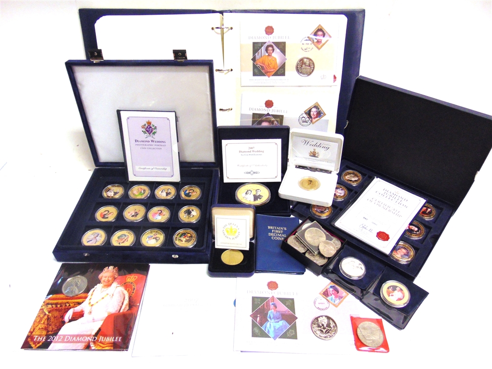 COINS - ASSORTED comprising a United Kingdom Elizabeth II (1952-2022), Royal Wedding five pounds,