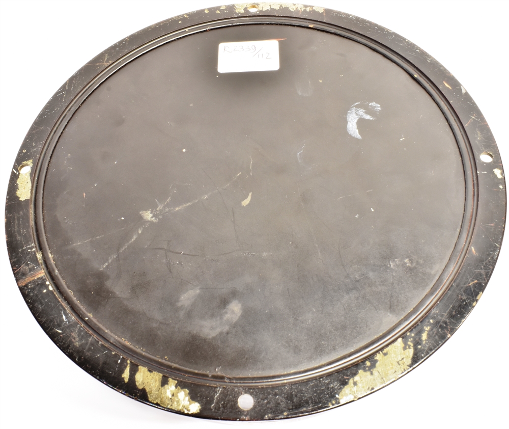 A SMITHS 8-DAY SHIPS BULKHEAD WALL CLOCK in black painted case, 22cm diameter Condition Report : - Image 2 of 3