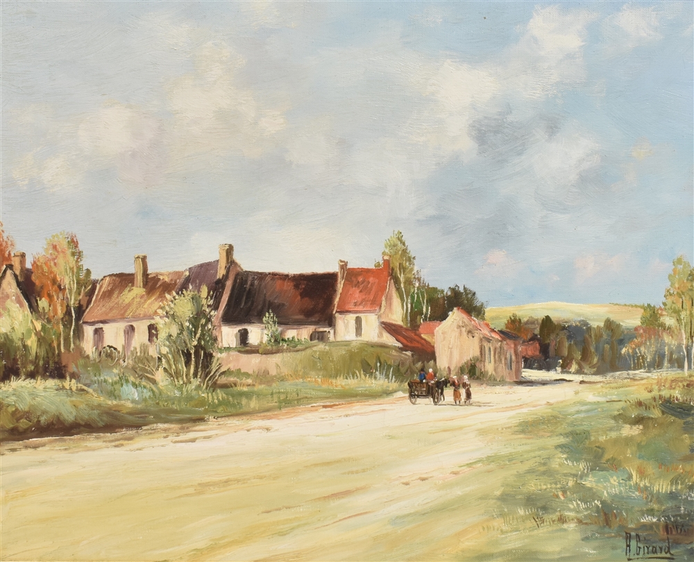 ANDRE GIRARD (FRENCH 1901-1968) 'Sauqueville, Normandie' oil on canvas Signed lower right, Alexander