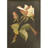 A SMALL FLORAL PIETRA DURA PANEL 18cm x 13.5cm overall Condition Report : some cracks - refer to