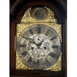 A GEORGE III MAHOGANY CASED 8-DAY LONGCASE CLOCK the silvered dial with subsidiary seconds dial
