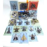 ASSORTED DIECAST MODEL MILITARY AIRCRAFT comprising seven 1/72 scale and eleven 1/100, by GE
