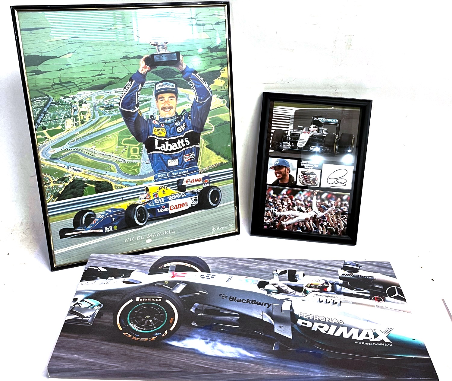 FORMULA 1 MOTOR-RACING - SEVEN ASSORTED PICTURES the largest a montage of world champions printed to - Image 3 of 4