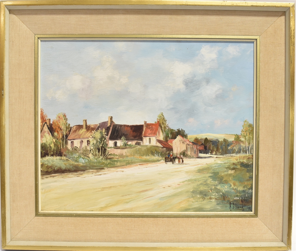 ANDRE GIRARD (FRENCH 1901-1968) 'Sauqueville, Normandie' oil on canvas Signed lower right, Alexander - Image 2 of 3