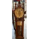 A LATE VICTORIAN OAK CASED ADMIRAL FITZROY BAROMETER the carved oak case enclosing a 10'