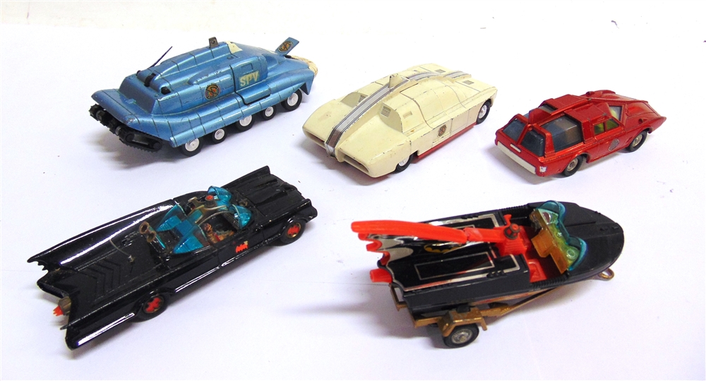FIVE TELEVISION & FILM-RELATED DIECAST MODEL VEHICLES circa 1960s, by Dinky, and Corgi, including - Image 2 of 2