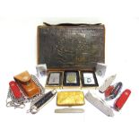 ASSORTED COLLECTABLES comprising five Zippo lighters, including two of Falkland Islands interest;