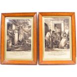 ENGRAVED BY PRESTEL AFTER MORLAND 'Country Girl at Home' and 'Country Girl in London' Pair of