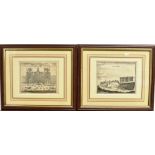 A SET OF SIX FRENCH ARCHITECTURAL PRINTS 29cm x 34cm (overall framed size) Condition Report : good