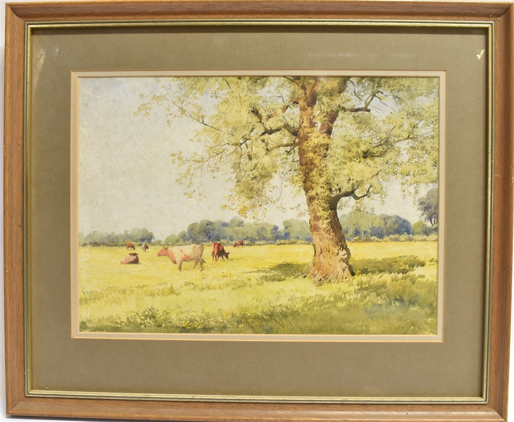 HELEN COLVILL (IRISH 1856-1935) a group of five watercolours: Rural river scene, 25cm x 35cm - Image 6 of 14