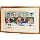 AFTER HARRY B. NEILSON (c.1830-1920) 'Mr Fox's Hunt Breakfast on Xmas Day', colour print, 32 x