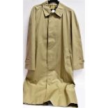 TWO GENTLEMAN'S 'BURBERRY' RAINCOATS with check linings, style Westend, sizes 46 extra long and 60