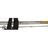 A 'DAIWA AMORPHOUS - WHISKER OSPREY MKII' 14FT THREE SECTION FISHING ROD 14ft, with black cloth