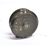 A 'SHAKESPEARE SUPER CONDEX' FISHING REEL With line, diameter 9cm