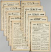 A collection of 19 Cardiff City home programmes from the 1921-22 season,  comprising 19 Welsh League