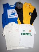 A miscellany of football shirts and clothing, comprising United States Soccer Federation referee