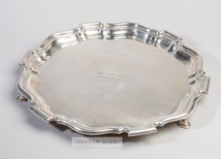 A salver commissioned to commemorate the achievement of Old Tay Bridge finishing runner-up in the