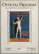 Los Angeles 1932 Olympic Games Opening Ceremony programme, 30th July 1932, 32-page programme with