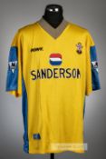Marians Pahars yellow Southampton No.35 away jersey, season 1998-99, Pony, short-sleeved, Premier