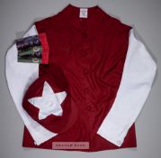 The silks worn by Frankie Dettori when riding Barathea to victory in the Breeders' Cup Mile at