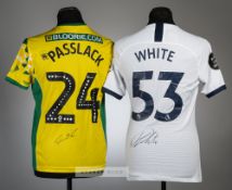 Harvey White signed white Tottenham Hotspur no.53 home jersey season 2019-20, short-sleeved with