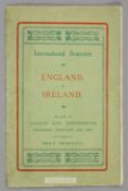 England v Ireland international programme, played Ayresome Park Middlesbrough, 25th February 1905,