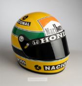 Ayrton Senna McLaren 1990 full scale replica F1 drivers helmet,  unsigned and unboxed