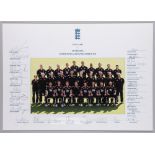 CRICKET - England cricket team v Australia 2011 team signed photograph overall size 16.5” x 11.