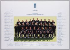 CRICKET - England cricket team v Australia 2011 team signed photograph overall size 16.5” x 11.