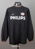 Ronald Waterreus black PSV Eindhoven no.23 goalkeeper's jersey, season 1997-98, Nike, long-sleeved