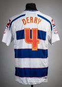 Shaun Derry Queen's Park Rangers no.4 home jersey v Portsmouth at Kiyan Prince Foundation Stadium,