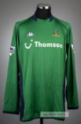 Neil Sullivan green Tottenham Hotspur no.1 goalkeeper's jersey, season 2003-04, Kappa, long-