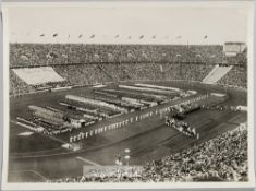 OLYMPIC GAMES 1936 THE OPENING CEREMONY AT THE OLYMPIC STADIUM BERLIN ORIGINAL PRESS PHOTOGRAPH RARE