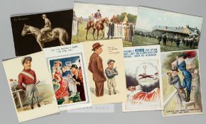 Horse racing postcards collection, subjects including overseas issues, views of racecourses, raceday