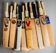 Collection of Surrey Country Cricket Club signed cricket bats, comprising of teams from 1979,