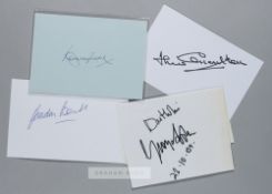 A complete set of England 1966 World Cup winning squad autographs, each signature on individual