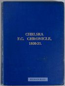 Bound volume of Chelsea programmes season 1930-31, first-team, reserves, practice matches and