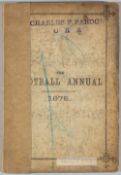 The Football Annual 1875, edited by Charles W. Alcock, published by Virtue & Co., London, eighth