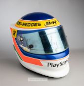 Jarno Trulli Jordan 2000 full scale replica F1 drivers helmet, unboxed