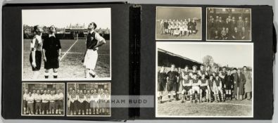 A photographic album spanning the career of football referee and administrator F. Jess Lay, dating