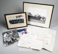 Memorabilia relating to the career of Stan Mellor MBE,  including his first professional jockey's