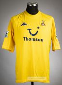 Ledley King yellow Tottenham Hotspur no.26 third choice jersey v Newcastle United played at Sports