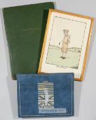 Two photograph albums relating to the golfer Tom Haliburton, the first with green leather cover