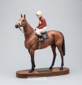 Beswick china Connoisseur model of the triple Grand National winner Red Rum with jockey Brian