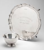 Silver salver awarded to the jockey Stan Mellor for winning the Whitbread Gold Cup on Frenchman's