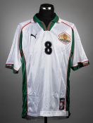 Hristo Stoichkov white and green Bulgaria no.8 jersey v England in the UEFA European Championship